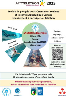 Club de plongée de SQY: TELETHON