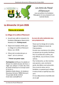 Randonnée avec les amis du passé d'élancourt