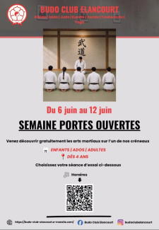 BUDO CLUB ELANCOURT: portes ouvertes
