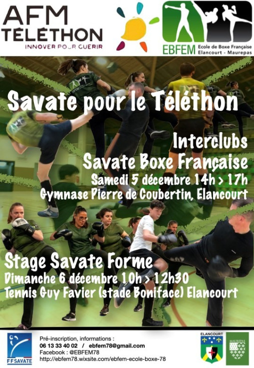 EBFEM: stage de savate forme pour le Téléthon