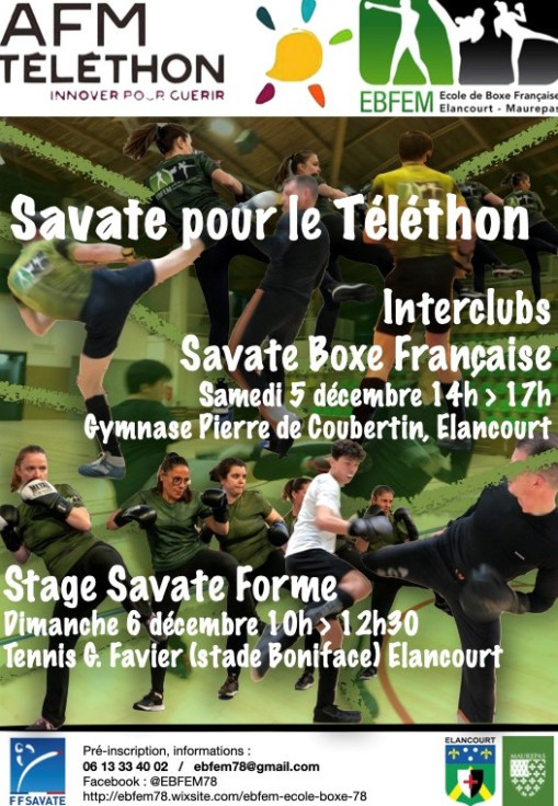 EBFEM: stage de savate forme pour le Téléthon